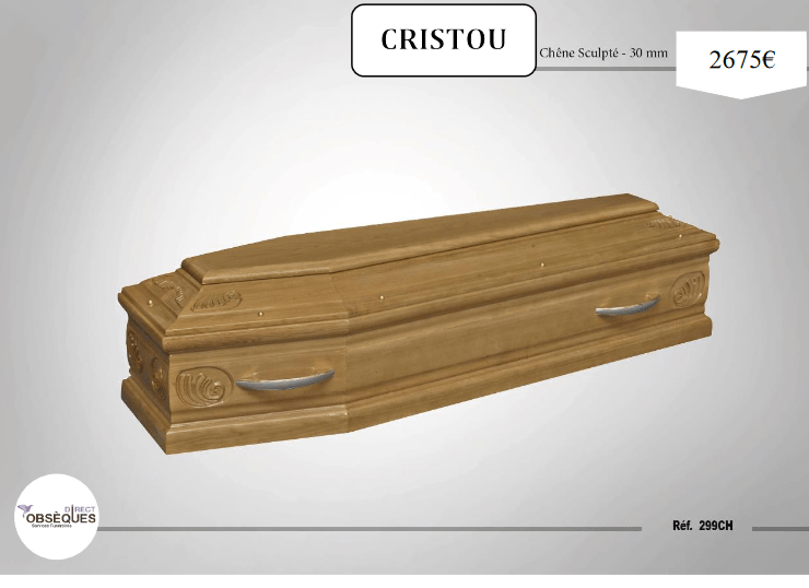 cercueil chene sculpte